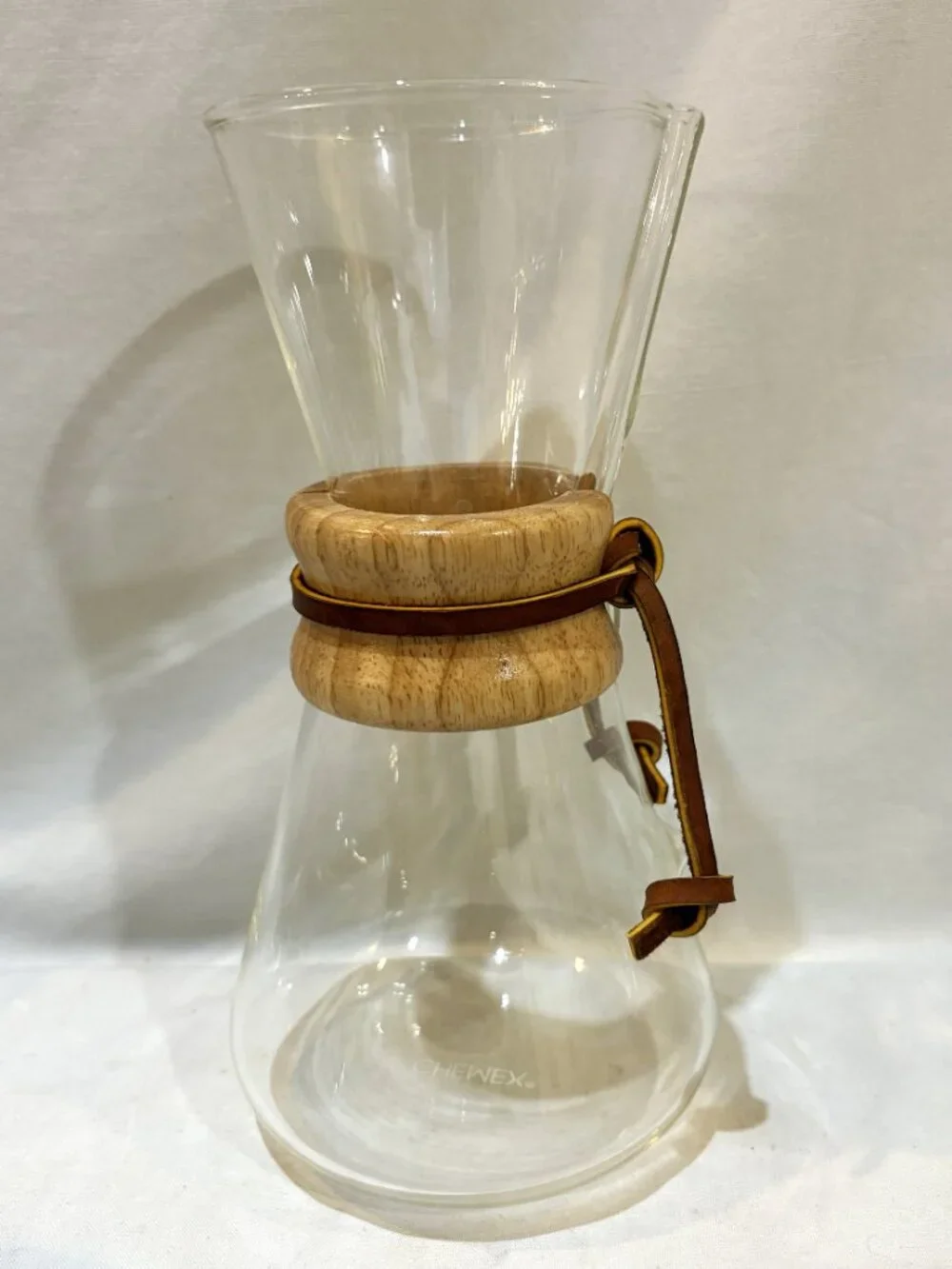 Chemex 3 Cup Classic Series Glass Pour Over Coffee Maker Wood Collar